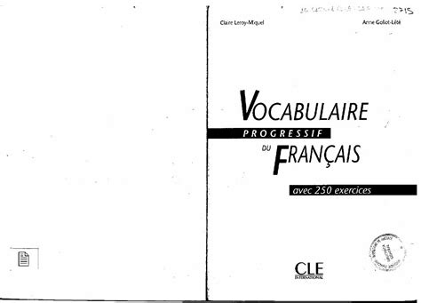 PDF Cle International Vocabulaire Progressif Du Francais Int