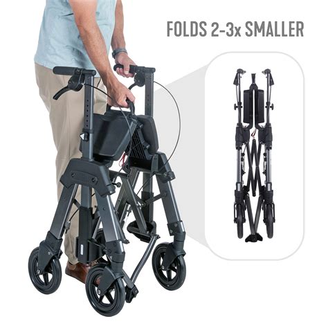 Able Life Space Saver Bariatric Rollator Heavy Duty Folding Wheel