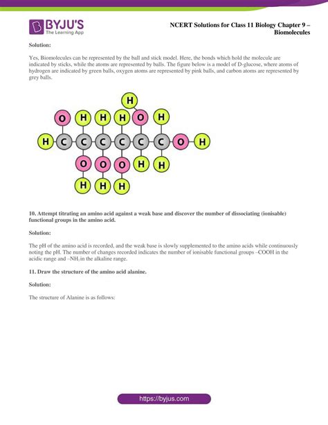 Ncert Solutions For Class 11 Biology Chapter 9 Biomolecules