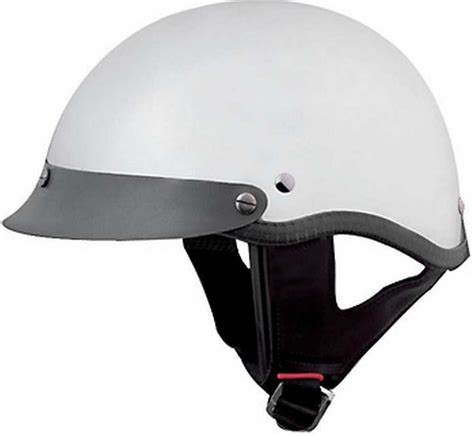 HCI Mirrored Chrome Motorcycle Half Helmet with Visor - ABS Shell 100 ...