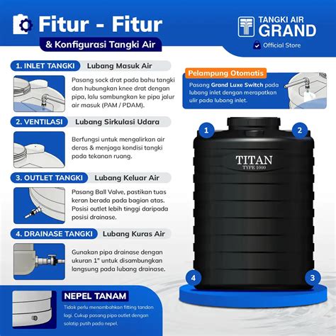 Tangki Air Titan Liter Hitam Produsen Tangki Air