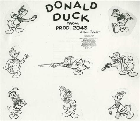 Donald Duck Model Sheets Traditional Animation