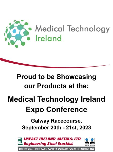 Impact Ireland Metals Exhibiting At Medical Technology Ireland Expo