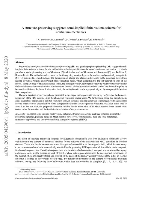 Pdf A Structure Preserving Staggered Semi Implicit Finite Volume