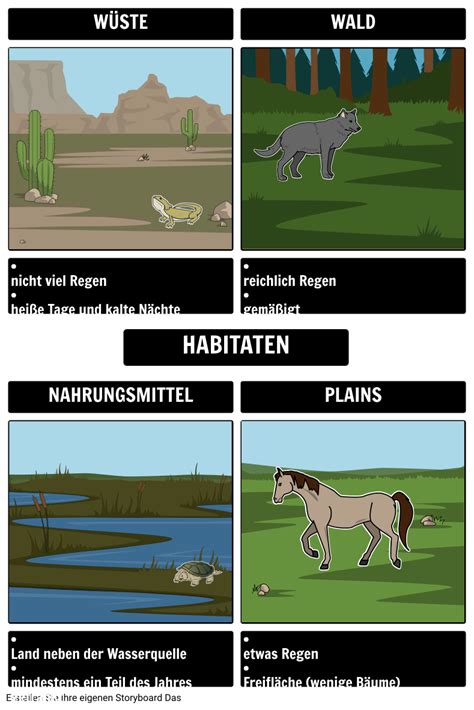 Frayer Modell Lebensräume Storyboard par de examples