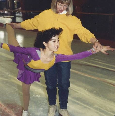 Kristi Yamaguchi With Her Coach Kristy Ness 1987 Kristi Yamaguchi