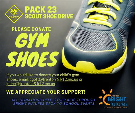 Gym Shoe Donation Trenton Middle School