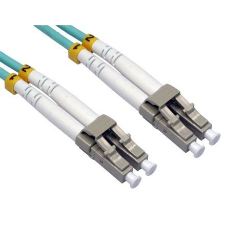 Om Aqua Fibre Optic St Lc Duplex Mm Patch Lszh Cable M