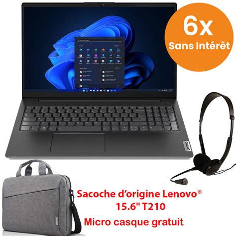 Pc Portable Lenovo V15 G3 IAP 8Go 512Go W11 SSD Noir Au Meilleur Prix