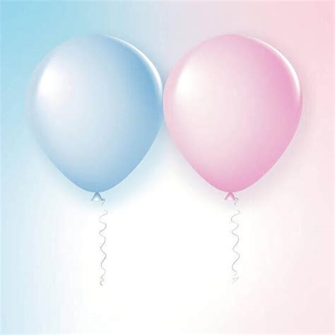 Descarga Globos Rosados Y Azules En El Aire Sobre Fondo De Colores