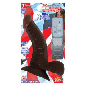 Afro American Whoppers Dildo Vibe W Balls Black Nasstoys