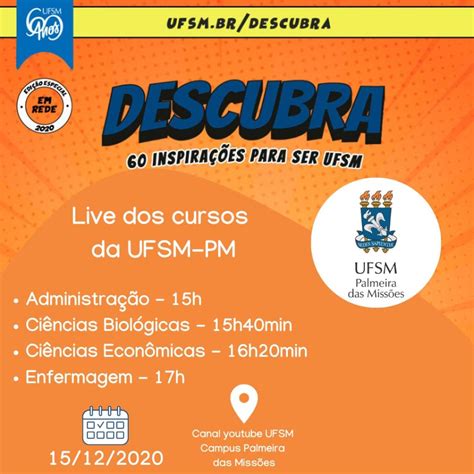 Lives Dos Cursos Da Ufsm Pm No Descubra Ufsm Em Rede Iniciam Nesta