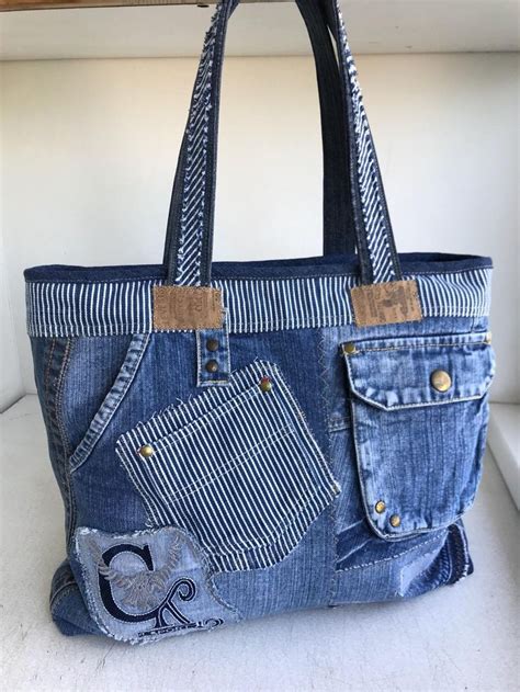 Recycled Denim Bags Denim Bag Diy Upcycled Bag Denim Tote Bags Boho