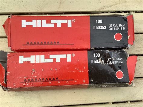 2 boxes of Hilti DX Cartridges 6.8/11 M Bulk Red 27.Cal short 100 ...