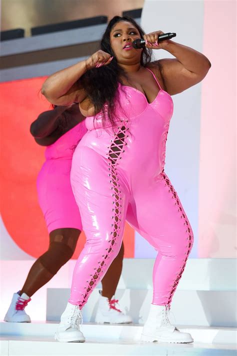 Lizzo S Hot Pink Catsuit At The Global Citizen Live Concert Popsugar Fashion Uk Photo 12