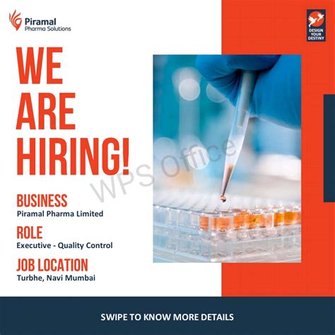 Piramal Pharma Ltd Walk In Interview For Executive Quality Control