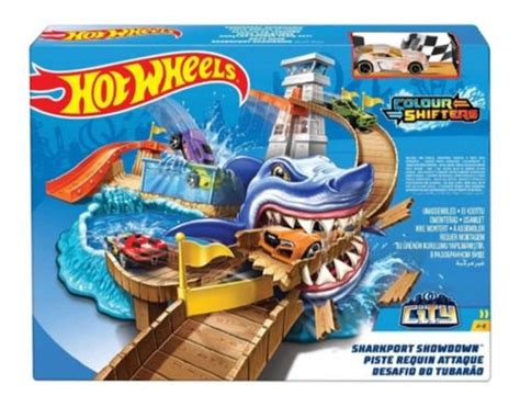 Pista Hot Wheels Color Change Ataque Tubarão Mattel