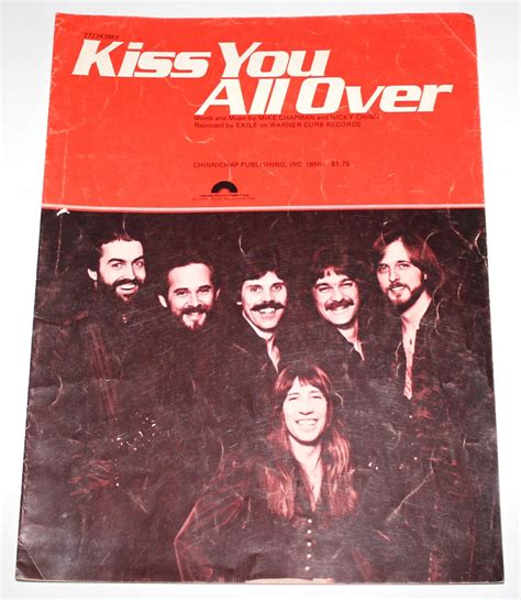 Vintage Kiss You All Over by Exile Sheet Music - Etsy