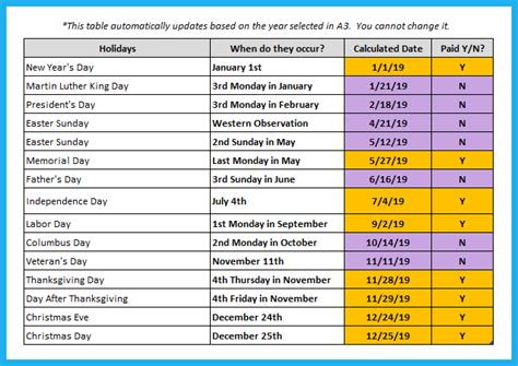 create  excel calendar  holidays  appointments xelplus