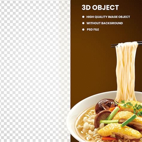 Des Nouilles De Ramen Psd Dans Un Bol La Vapeur Psd Premium