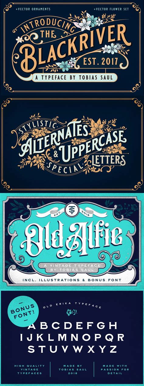 Vintage Font Bundle I Want To Introduce My First Vintage Font Bundle