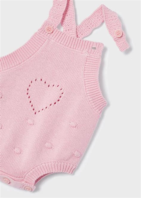 Conjunto peto de tricot para recién nacido ECOFRIENDS M 2637 ROSEE