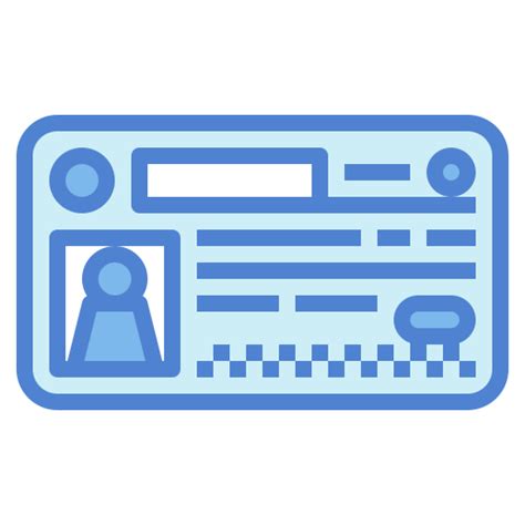 Driver License Generic Blue Icon