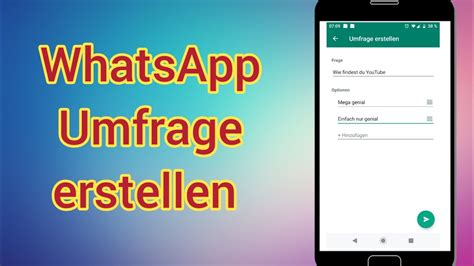 Whatsapp Umfrage Erstellen Whatsapp Abstimmung Machen Anleitung F R