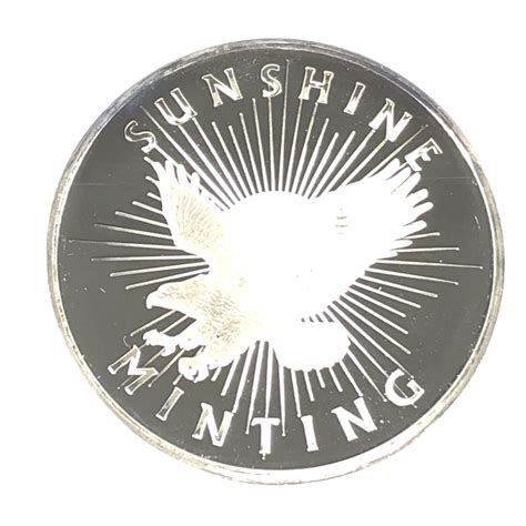 One Troy Ounce Fine Silver Round Sunshine Minting Property Room