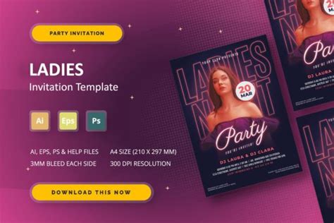 Ladies Event Party Invitation Graphic By Streakside · Creative Fabrica