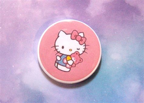 Hello Kitty Cartoon Button Pin Large Button for Your Backpack, Apron ...