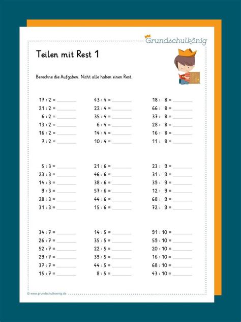 Teilen Mit Rest In Teilen Mit Rest Grundschulk Nig Grundschule