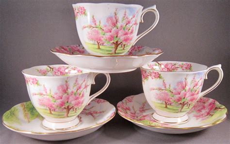 Royal Albert Blossom Time Bone China Teacup And Saucer Sets Etsy Canada