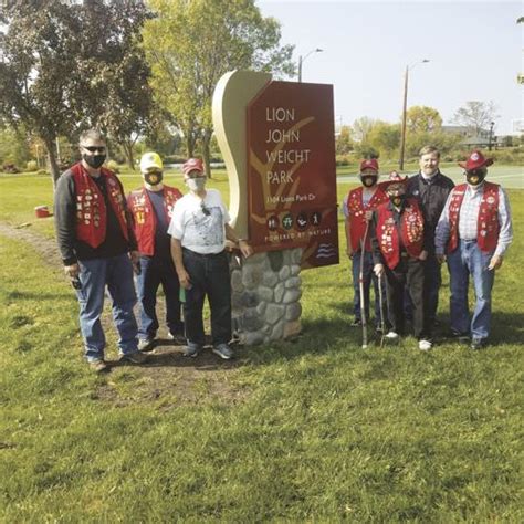 Lion John Weicht Park Signs Dedicated Elk River Star News