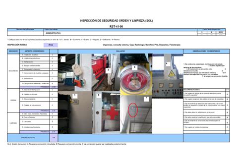 Inspección Orden Y Aseo Formato Sol Pdf