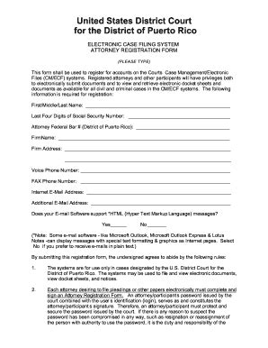 Fillable Online Prd Uscourts Registration Form District Of Puerto