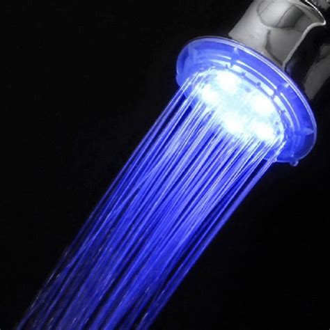 LED Shower Head with Three Lights LED Fixed Showerheads for Bathroom ...