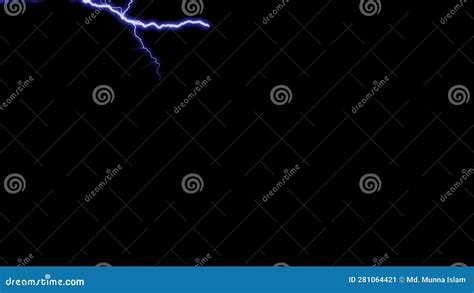 Lightning Strike On The Dark Cloudy Sky Thunder Lightning During