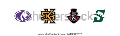 University Football Teams Logos North Alabama Stock Vector (Royalty ...