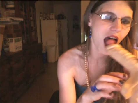 Four Eyed Webcam Girl Sucks Her Dildo In Front Of Her Webcam Mylust Video