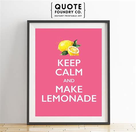 Keep Calm And Make Lemonade Cute Colorful Printable Etsy France