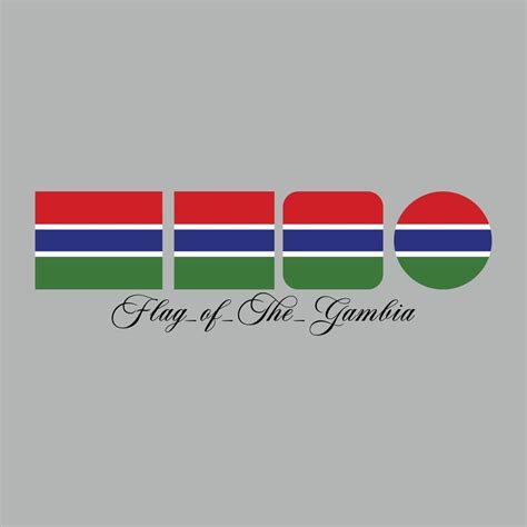 flag of the gambia nation design artwork 21854374 Vector Art at Vecteezy