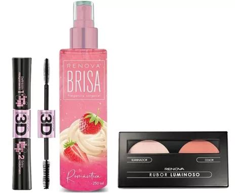 Set Renova Body Mist Romantica Mascara Pesta As Rubor Meses Sin