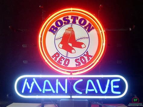 Man Cave Boston Red Sox Neon Sign Mlb Teams Neon Light Man Cave Neon