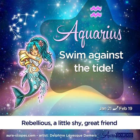 #Aquarius #Horoscopes #Aurascopes #WaterCarrier #Water #Swim #Astrology ...