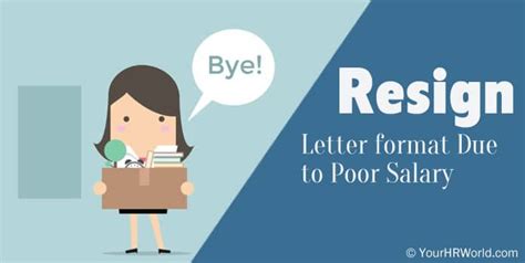 Resignation Letter Due To Low Salary Sample Format