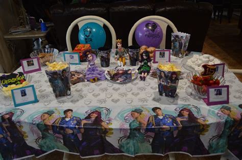 Snack Table Disney Descendants Disney Descendants 2 Watch Party