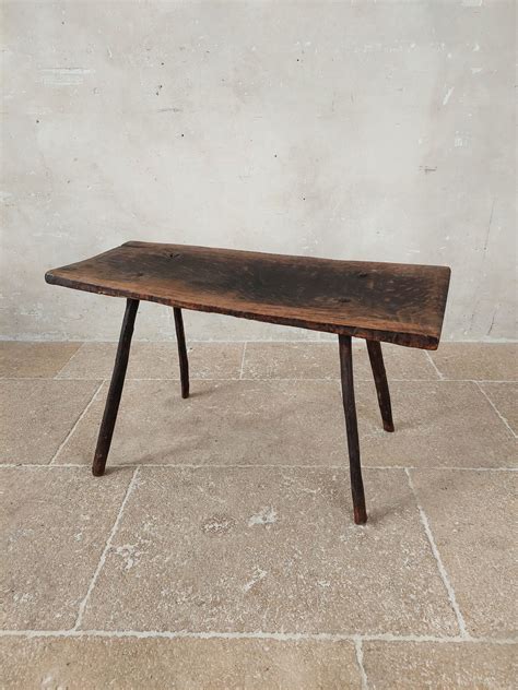 Antique Wooden Side Table Wabi Sabi Piet Jonker