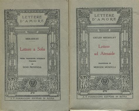 Lettere A Sofia Von Mirabeau Honoré Gabriel Riqueti De Molto Buono