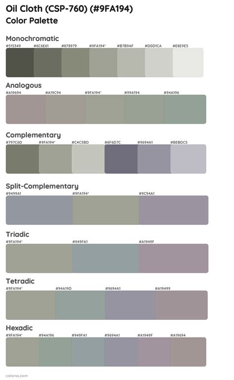 Benjamin Moore Oil Cloth Csp Paint Coordinating Colors And